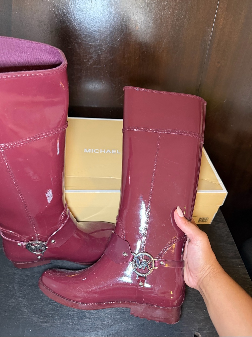 Michael Kors Fulton Harness Tall Rain Boots - Picture 10 of 10